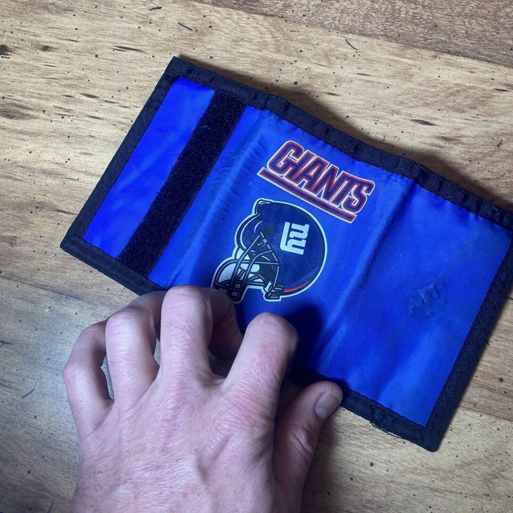 Vintage NY Giants Travel Hand Bag & Wallet NFL Fan Lot - Very Good Cond. - Picture 7 of 9